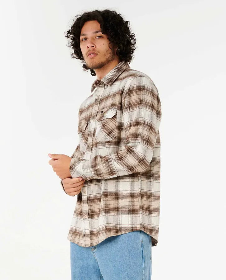 RIP CURL COUNT FLANNEL SHIRT - COFFEE