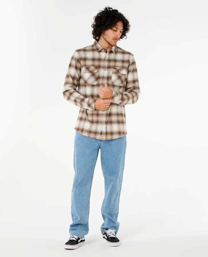 RIP CURL COUNT FLANNEL SHIRT - COFFEE