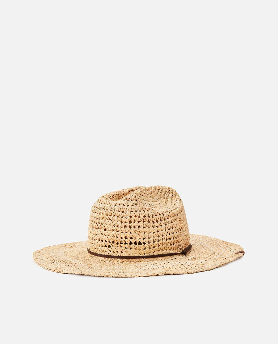 RIP CURL CRUSHABLE STRAW COWGIRL HAT - NATURAL