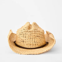 RIP CURL CRUSHABLE STRAW COWGIRL HAT - NATURAL