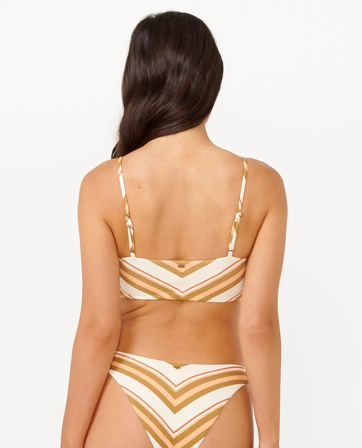 RIP CURL CATALINA STRIPE BANDEAU SWIM TOP