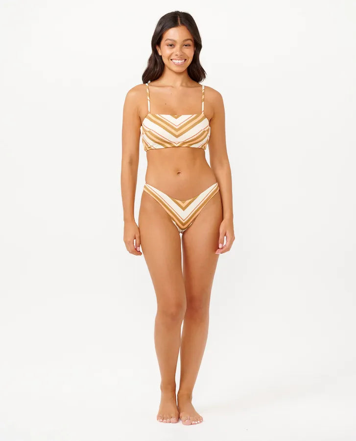 RIP CURL CATALINA STRIPE BANDEAU SWIM TOP