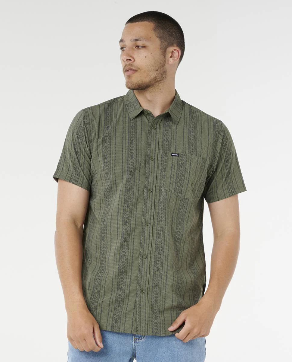 RIP CURL FUN TIME S/S SHIRT - CACTUS GREEN