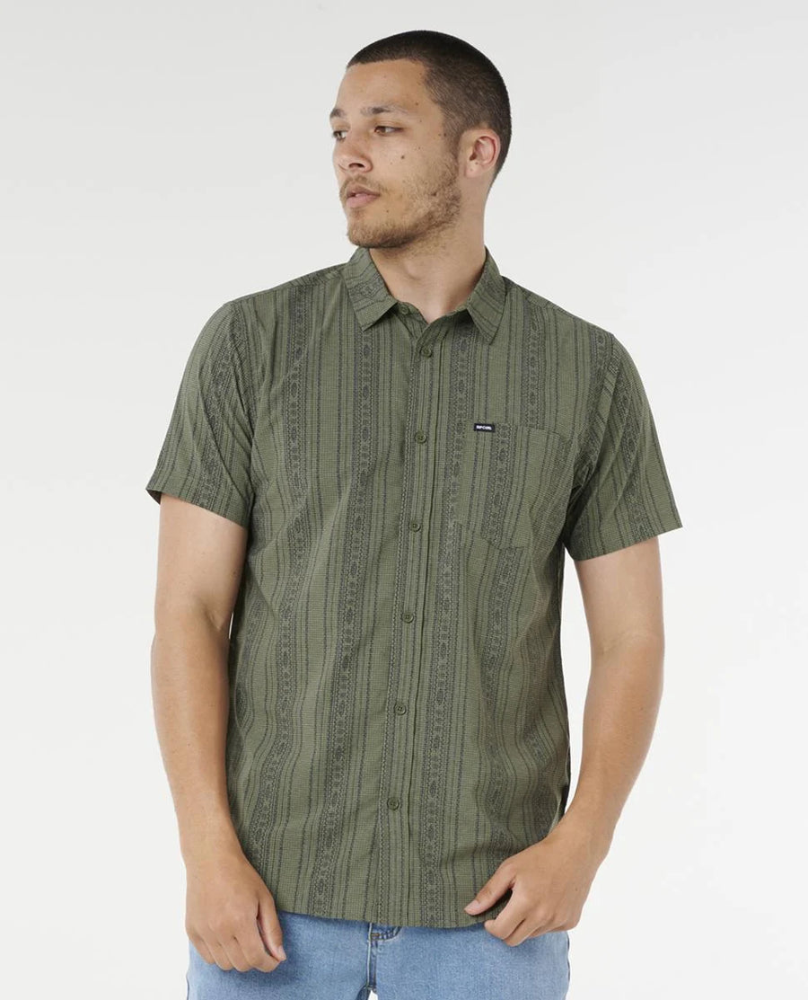 RIP CURL FUN TIME S/S SHIRT - CACTUS GREEN
