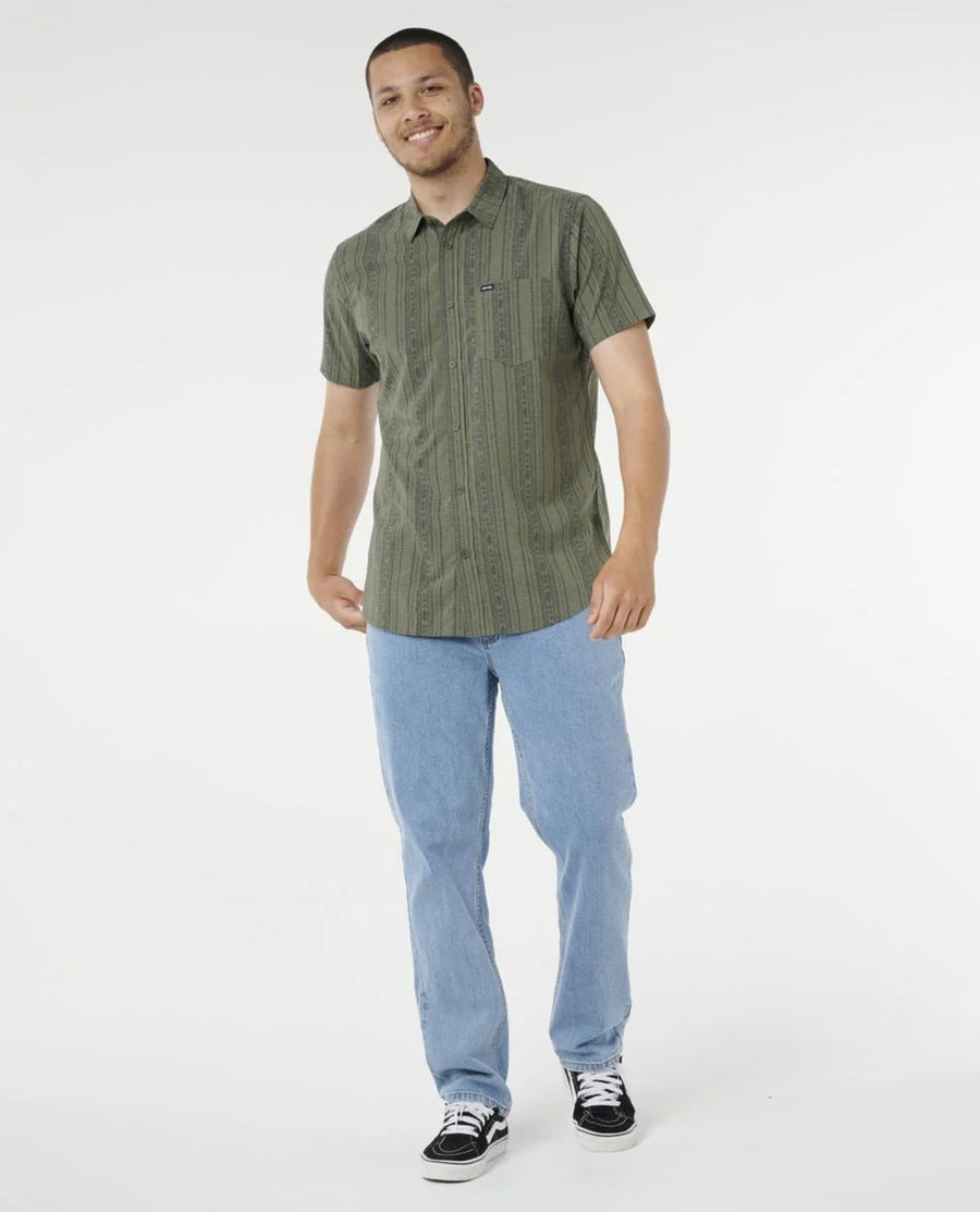 RIP CURL FUN TIME S/S SHIRT - CACTUS GREEN