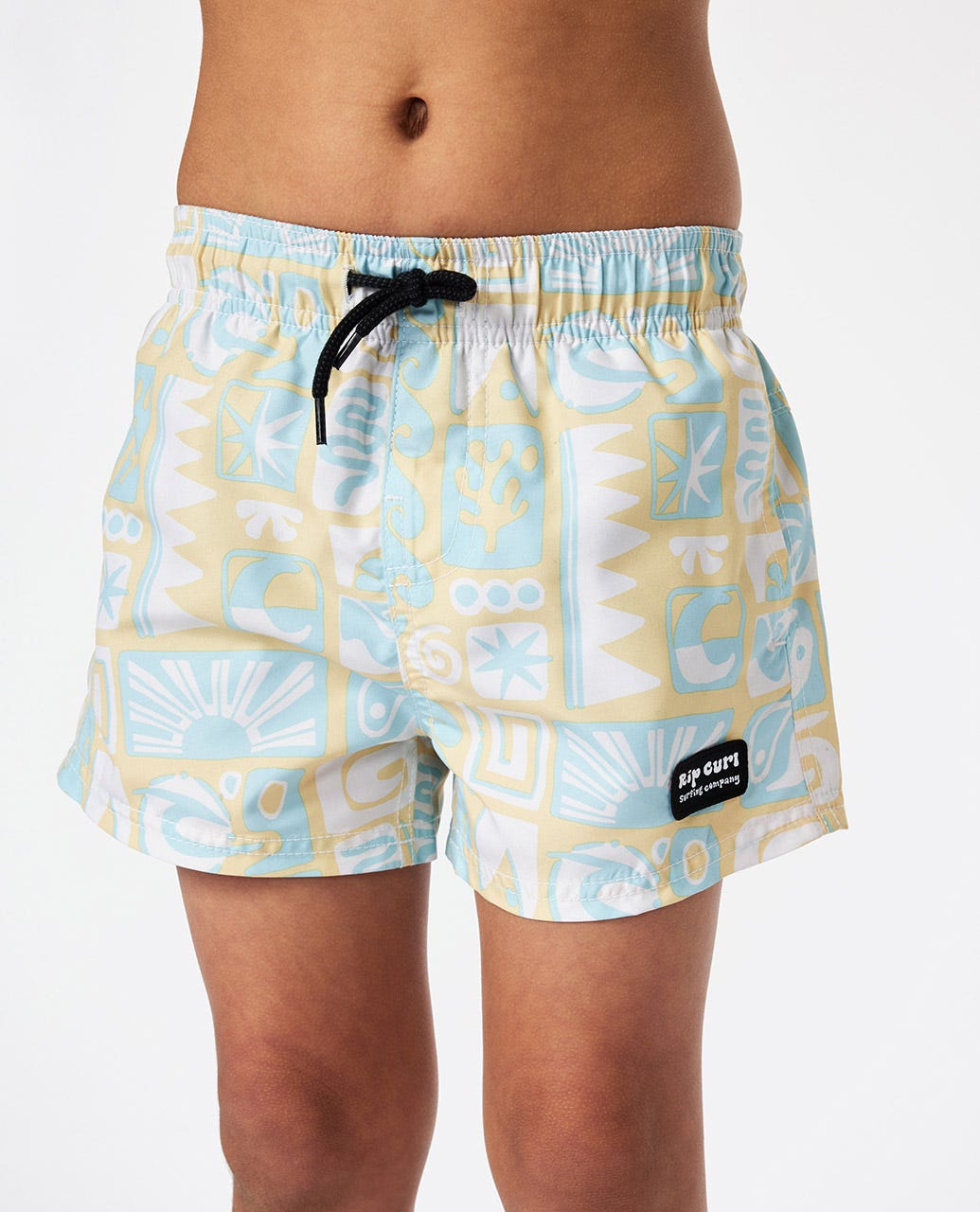 RIP CURL BOYS SURF GEO VOLLEY BOARDSHORTS  - STRAW