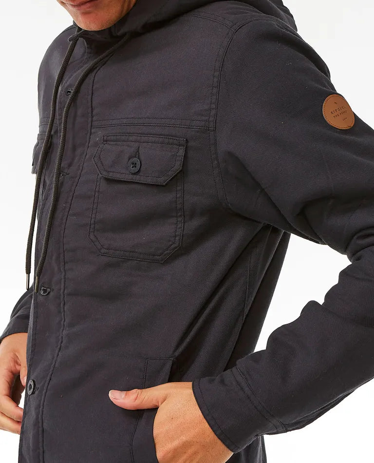 RIP CURL GIBBOS JACKET - WASHED BLACK