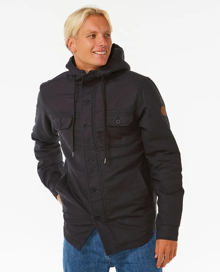 RIP CURL GIBBOS JACKET - WASHED BLACK