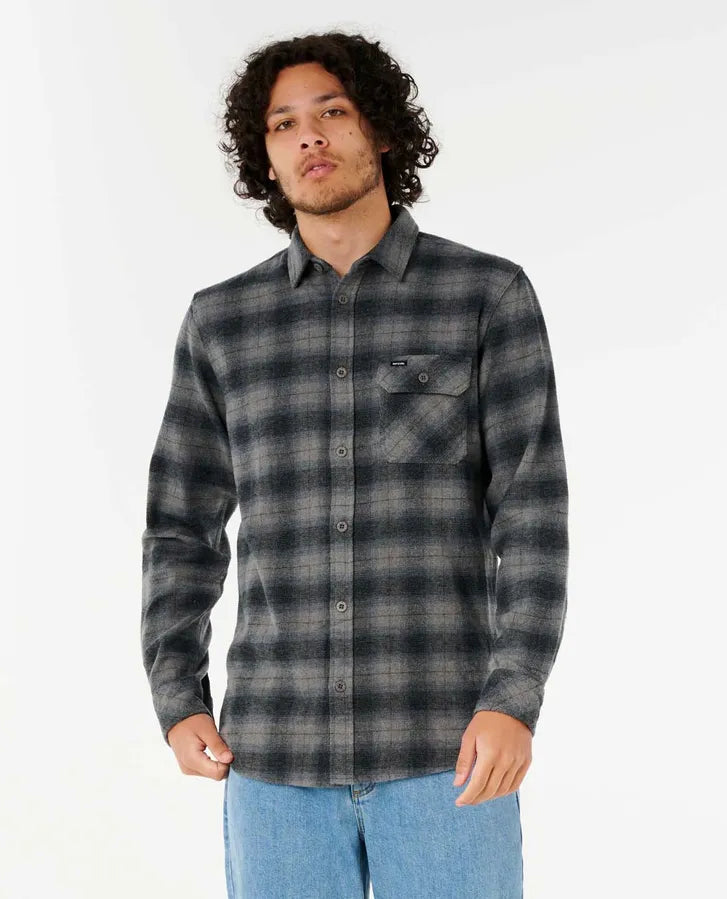 RIP CURL GRINNERS FLANNEL - DARK GREY