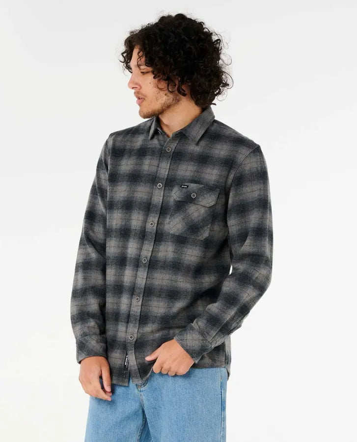 RIP CURL GRINNERS FLANNEL - DARK GREY