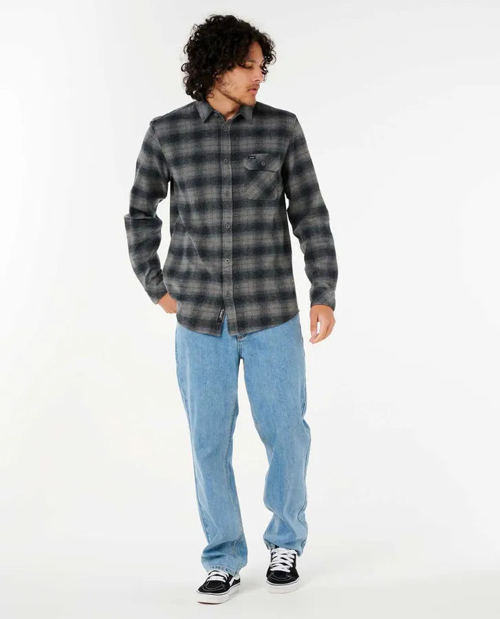 RIP CURL GRINNERS FLANNEL - DARK GREY