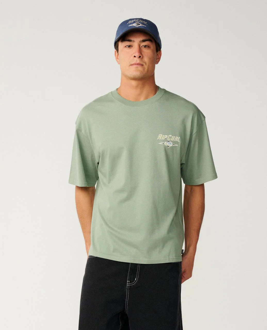RIP CURL HERITAGE ICON TEE - SAGE