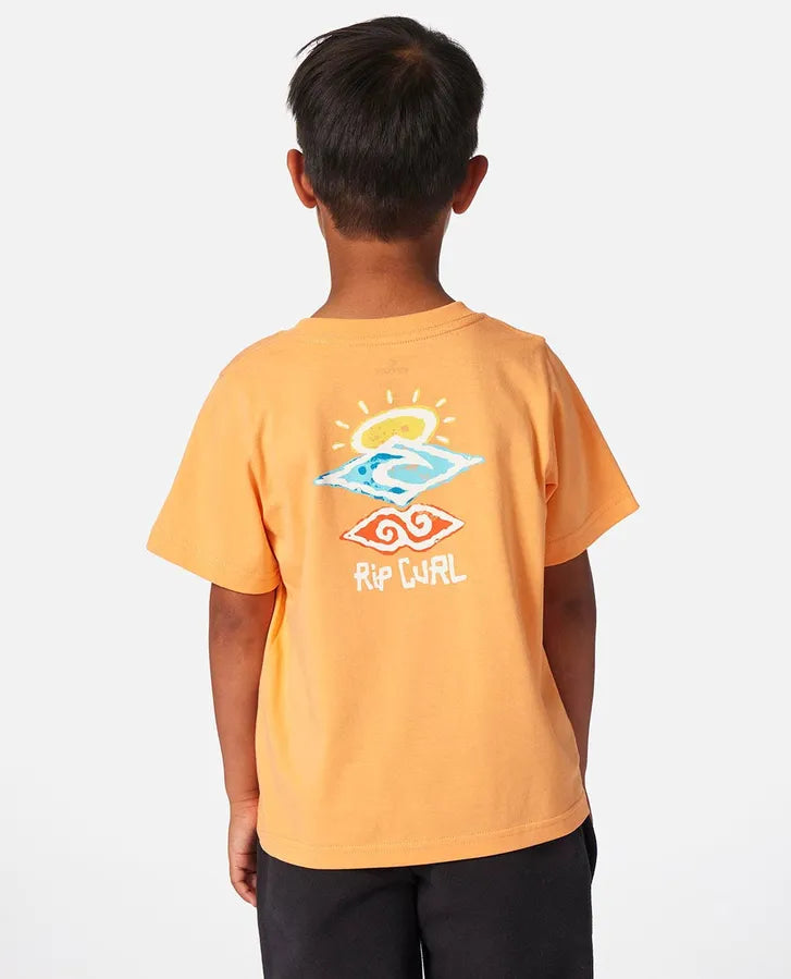 RIP CURL ICONS OF SHRED TEE-BOY - MANDARIN ZEST