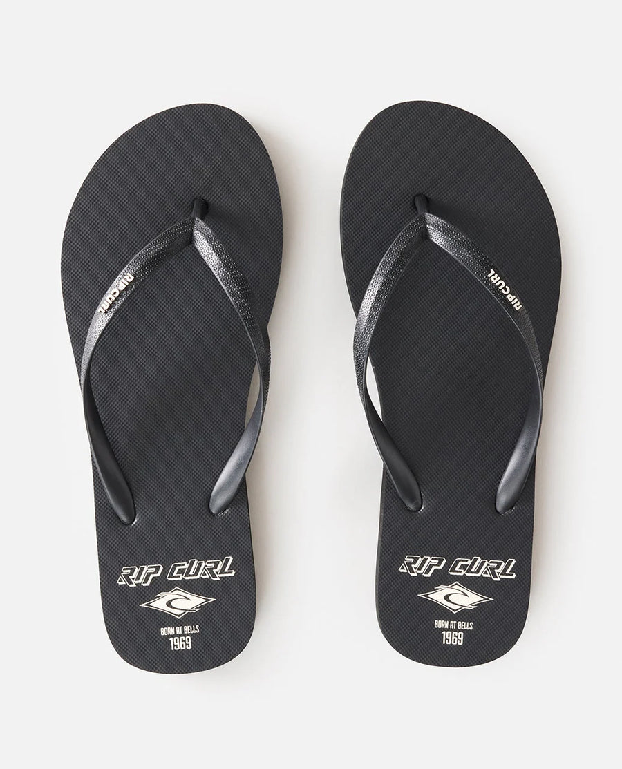 RIP CURL ICONS OF SURF BLOOM OPEN TOE - BLACK