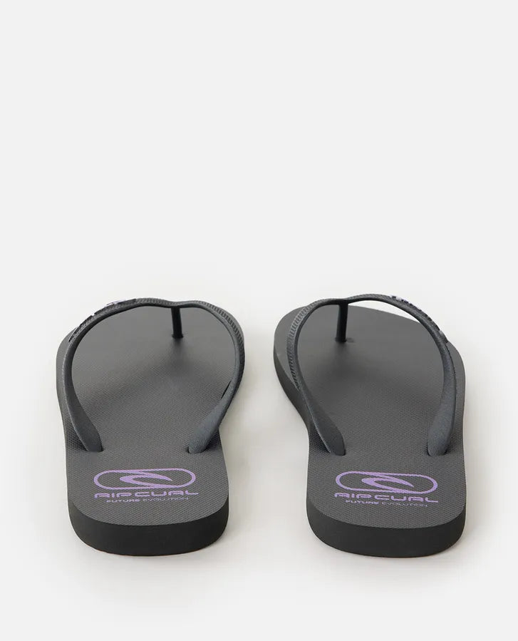 RIP CURL ICONS OF SURF BLOOM OPEN TOE - BLACK/PURPLE