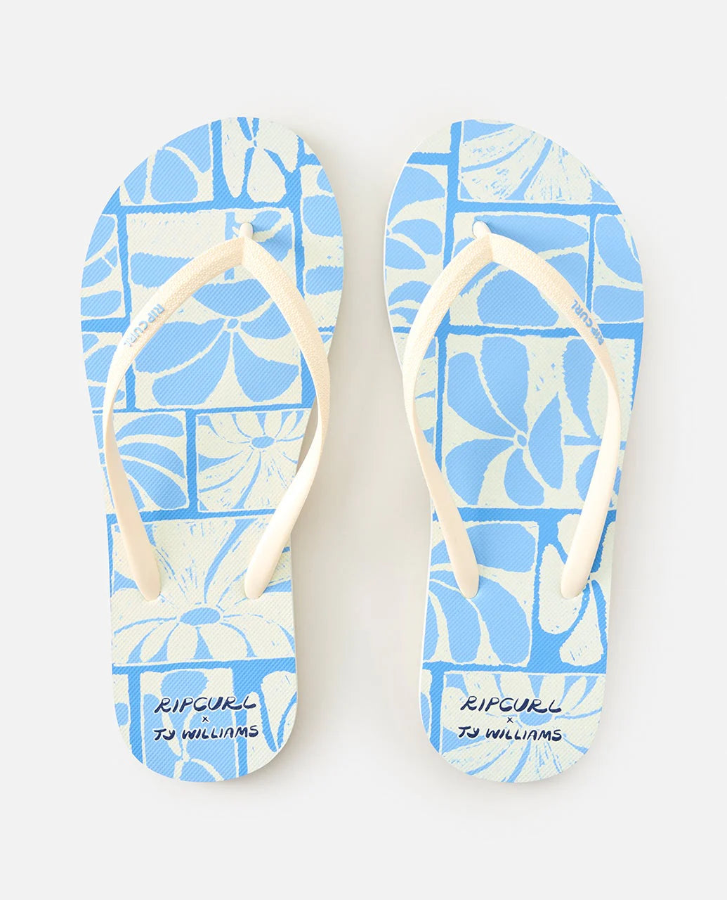 RIP CURL MIXED BLOOM OPEN TOE - BLUE/WHITE