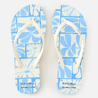 RIP CURL MIXED BLOOM OPEN TOE - BLUE/WHITE