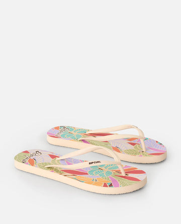 RIP CURL MIXED BLOOM OPEN TOE - DARK CHOCOLATE