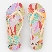 RIP CURL MIXED BLOOM OPEN TOE - DARK CHOCOLATE