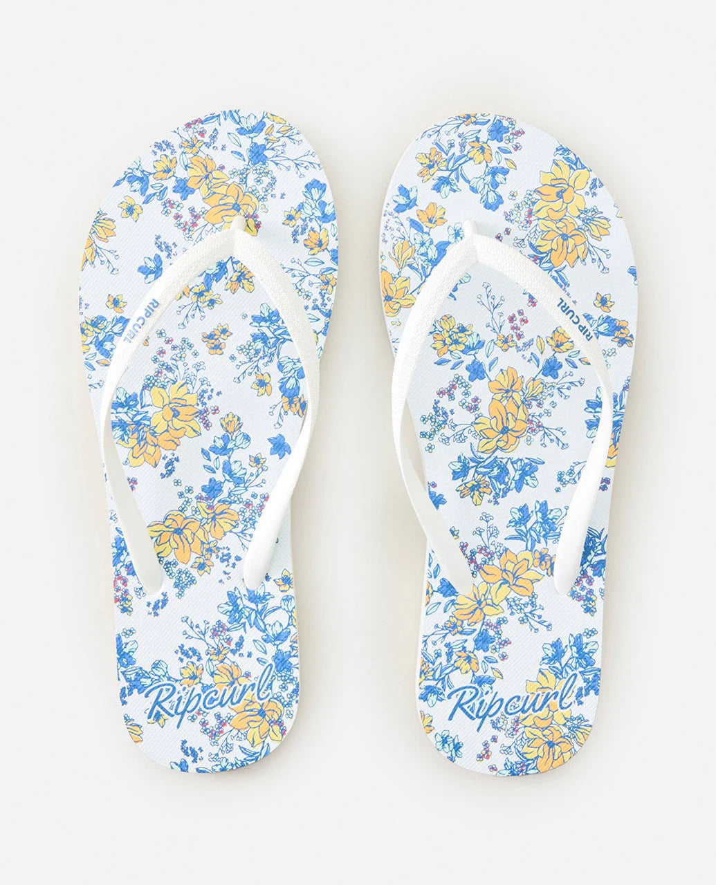 RIP CURL MIXED BLOOM OPEN TOE - WHITE/YELLOW