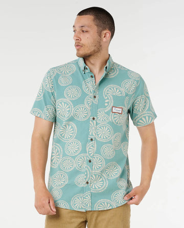 RIP CURL MOD CALI S/S SHIRT - AQUA