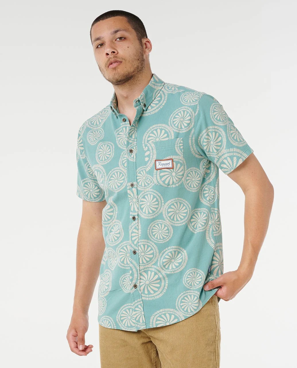 RIP CURL MOD CALI S/S SHIRT - AQUA