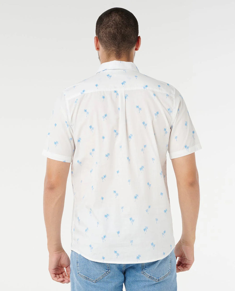 RIP CURL PARADISE PALMS SHORT SLEEVE SHIRT - BONE
