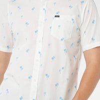RIP CURL PARADISE PALMS SHORT SLEEVE SHIRT - BONE