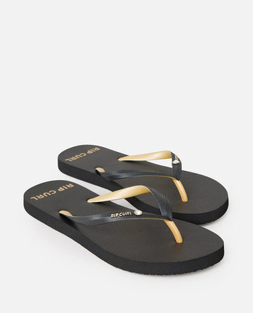 RIP CURL PREMIUM SURF BLOOM OPEN TOE - BLACK/GOLD