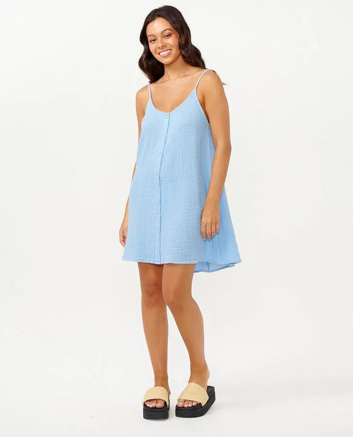 RIP CURL PREMIUM SURF COVER UP - MID BLUE