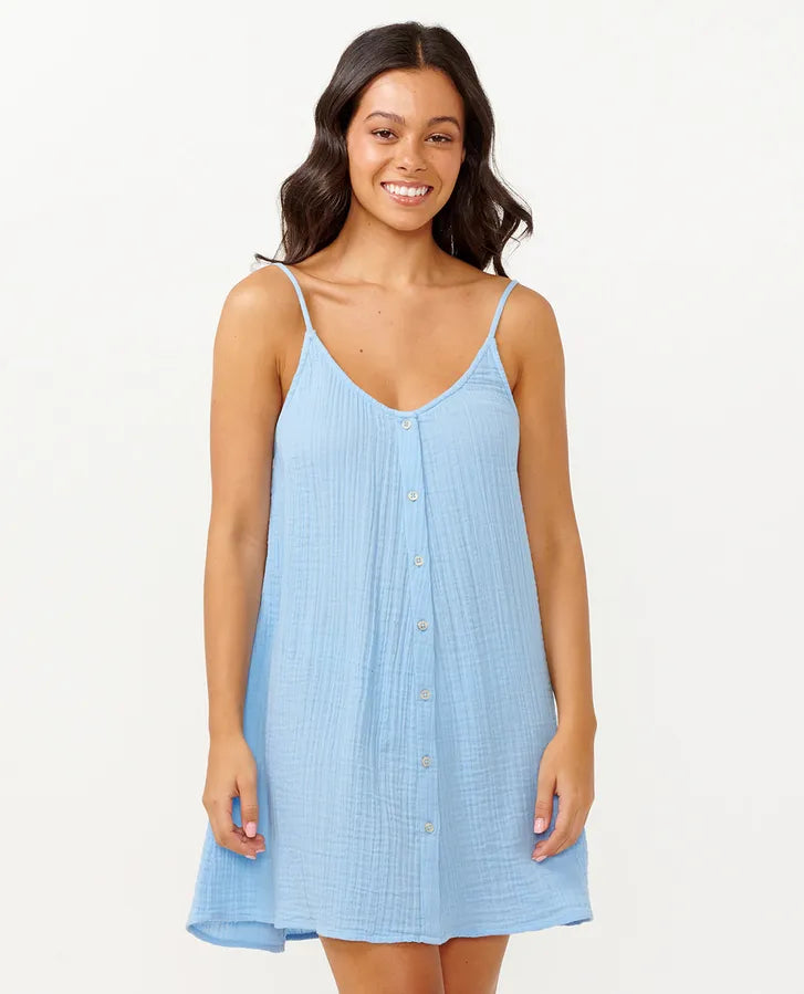 RIP CURL PREMIUM SURF COVER UP - MID BLUE
