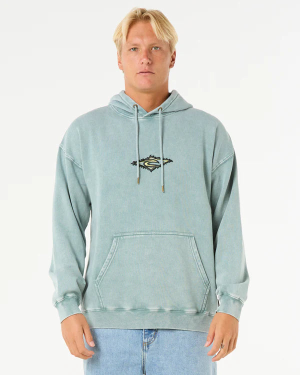 RIP CURL MENS RAW ENERGY HOODIE - BLUE LAGOON