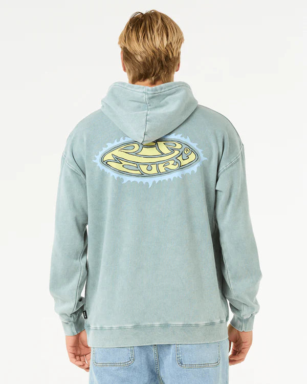 RIP CURL MENS RAW ENERGY HOODIE - BLUE LAGOON