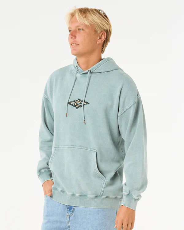RIP CURL MENS RAW ENERGY HOODIE - BLUE LAGOON