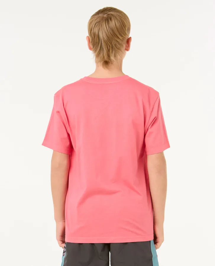 RIP CURL RAW ENERGY LOGO TEE - WATERMELON
