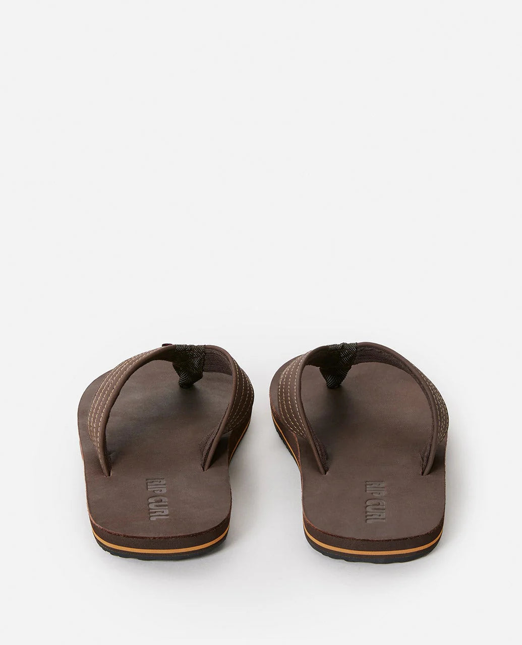 RIP CURL REVIVAL LEATHER OPEN TOE - DARK BROWN