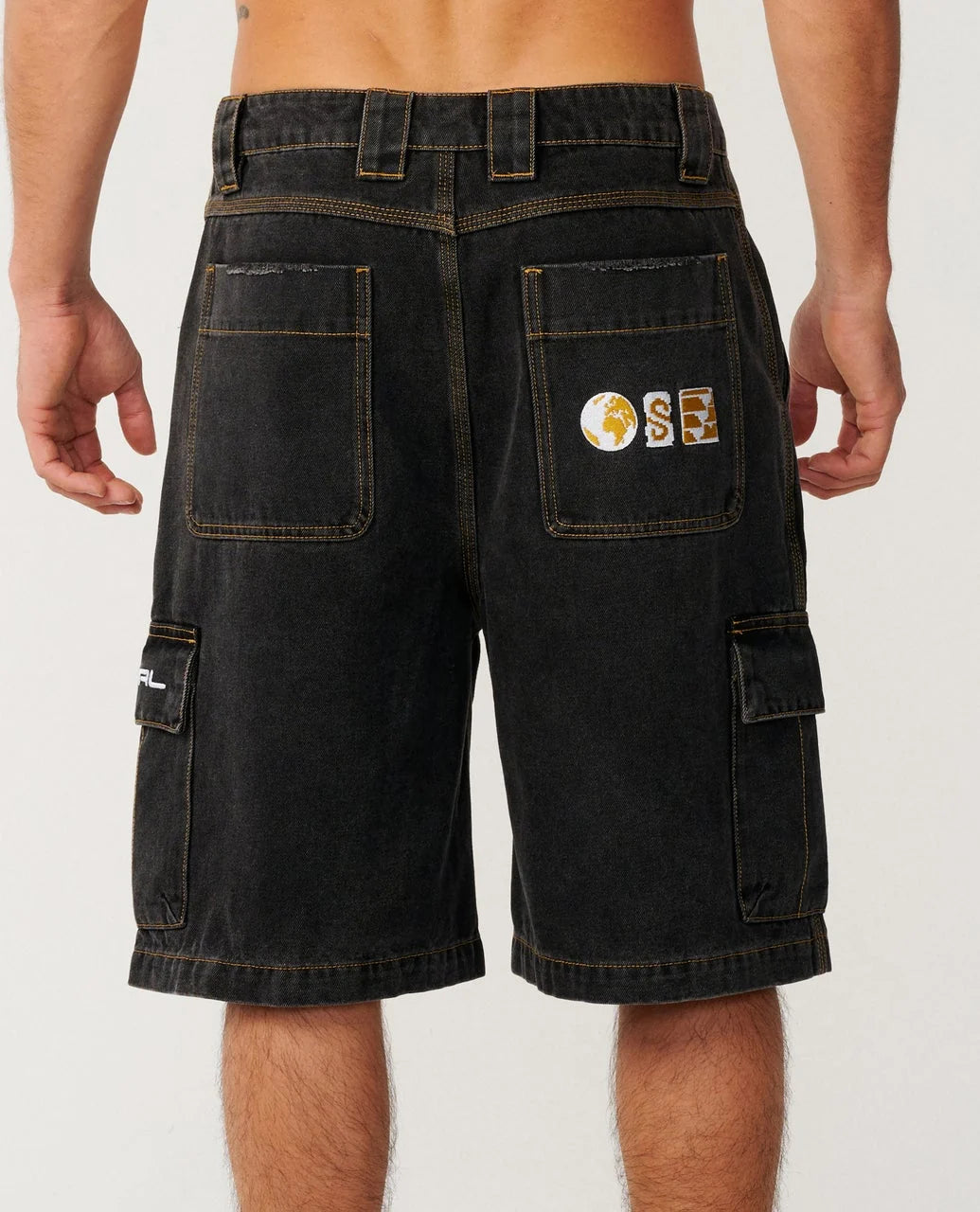 RIP CURL S-SERIES DENIM CARGO 22" - WASHED BLACK