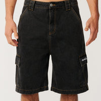 RIP CURL S-SERIES DENIM CARGO 22" - WASHED BLACK