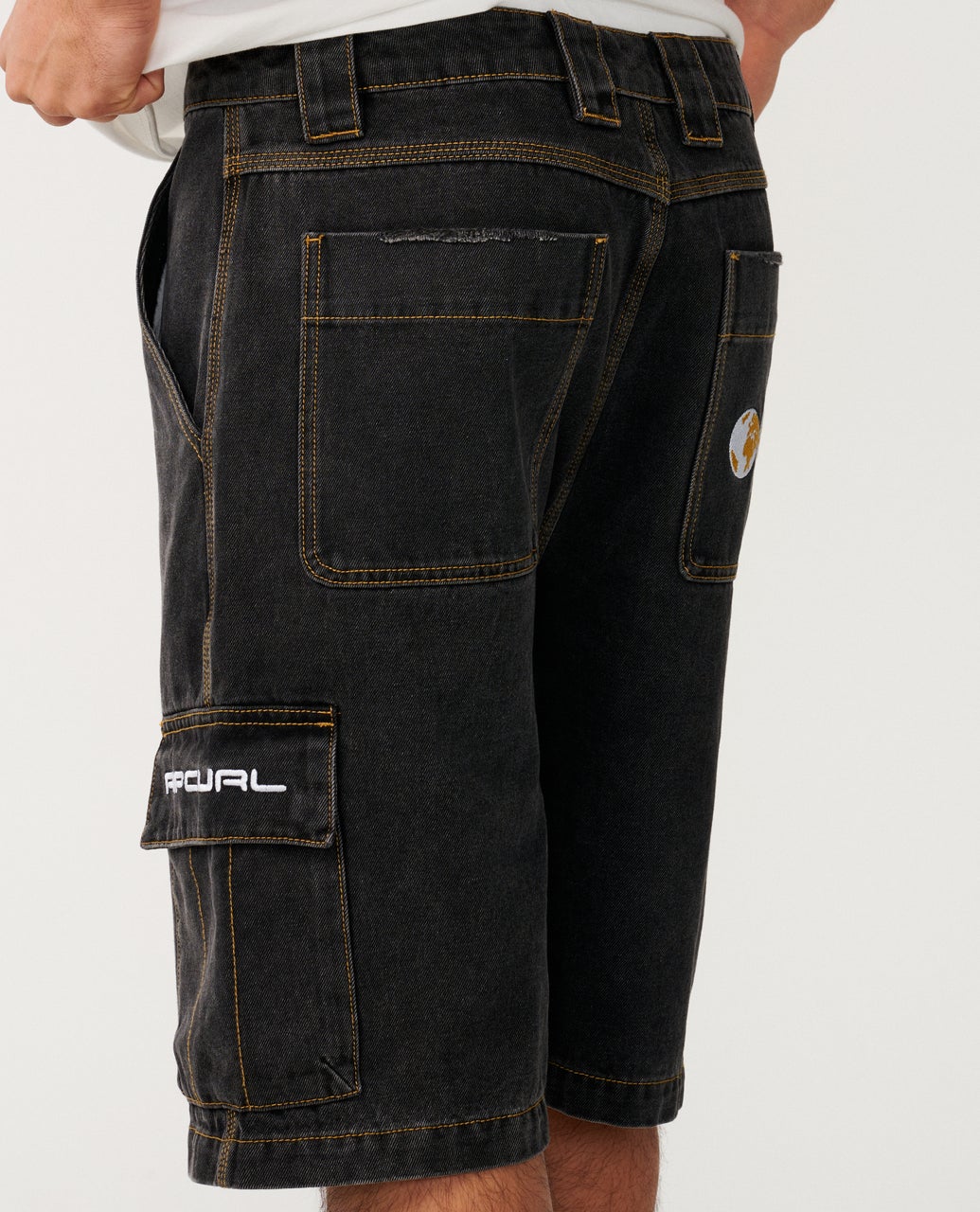 RIP CURL S-SERIES DENIM CARGO 22" - WASHED BLACK