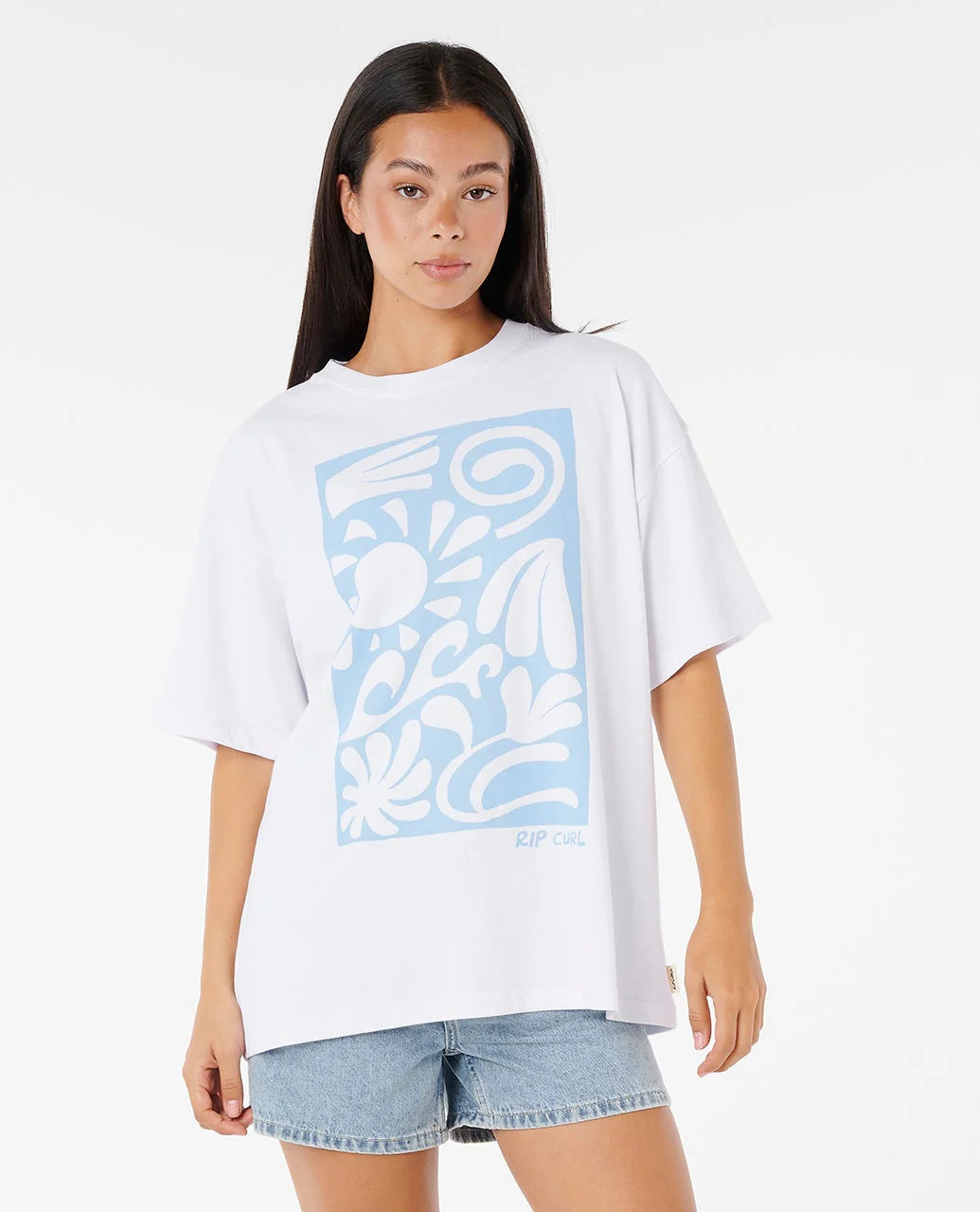 RIP CURL  SUNSET SURF HERITAGE TEE - OPTICAL WHITE