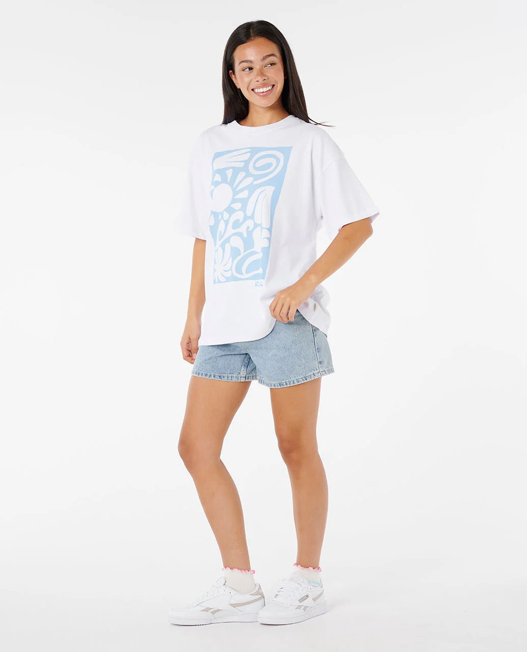 RIP CURL  SUNSET SURF HERITAGE TEE - OPTICAL WHITE