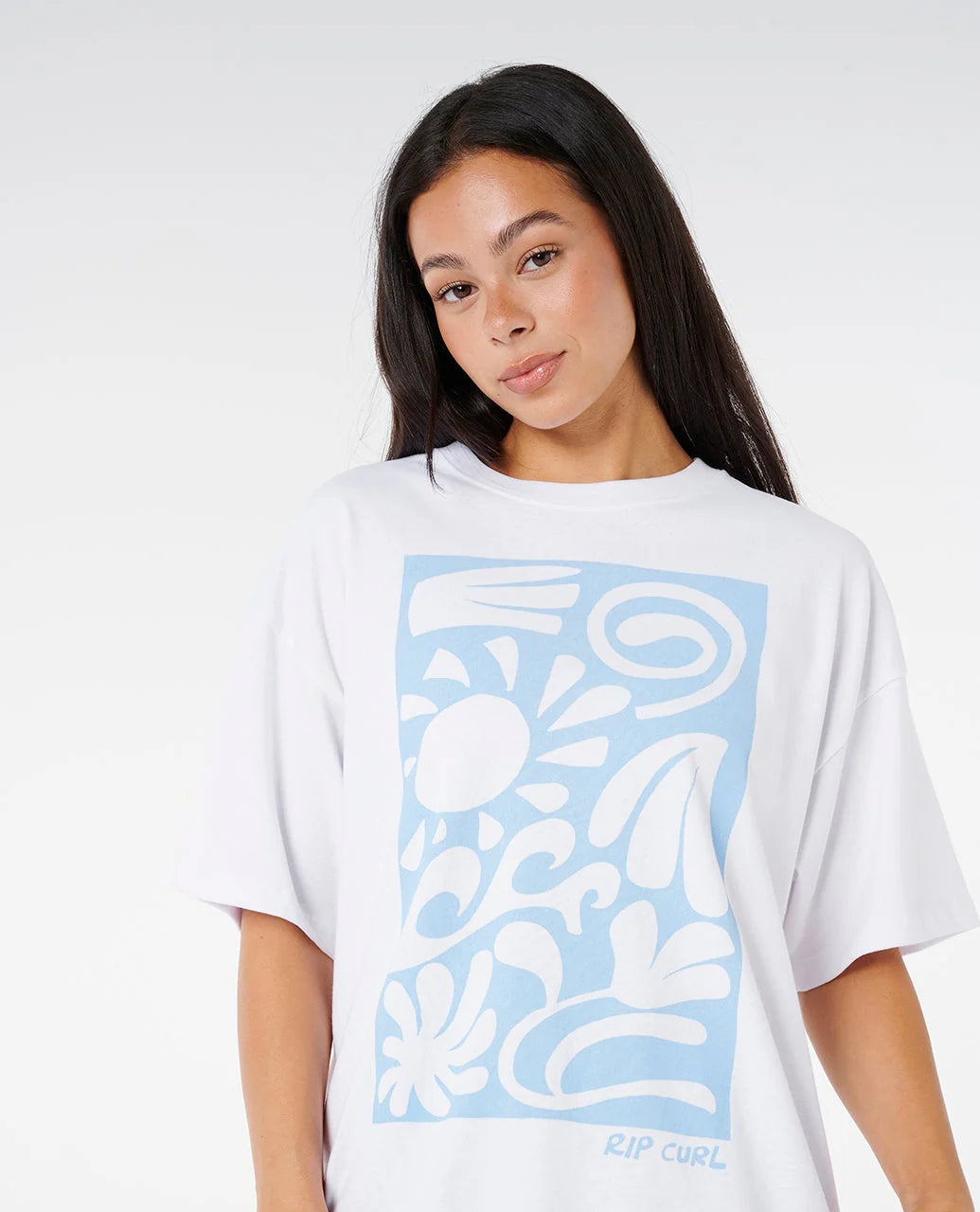 RIP CURL  SUNSET SURF HERITAGE TEE - OPTICAL WHITE
