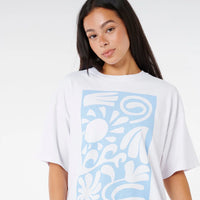RIP CURL  SUNSET SURF HERITAGE TEE - OPTICAL WHITE