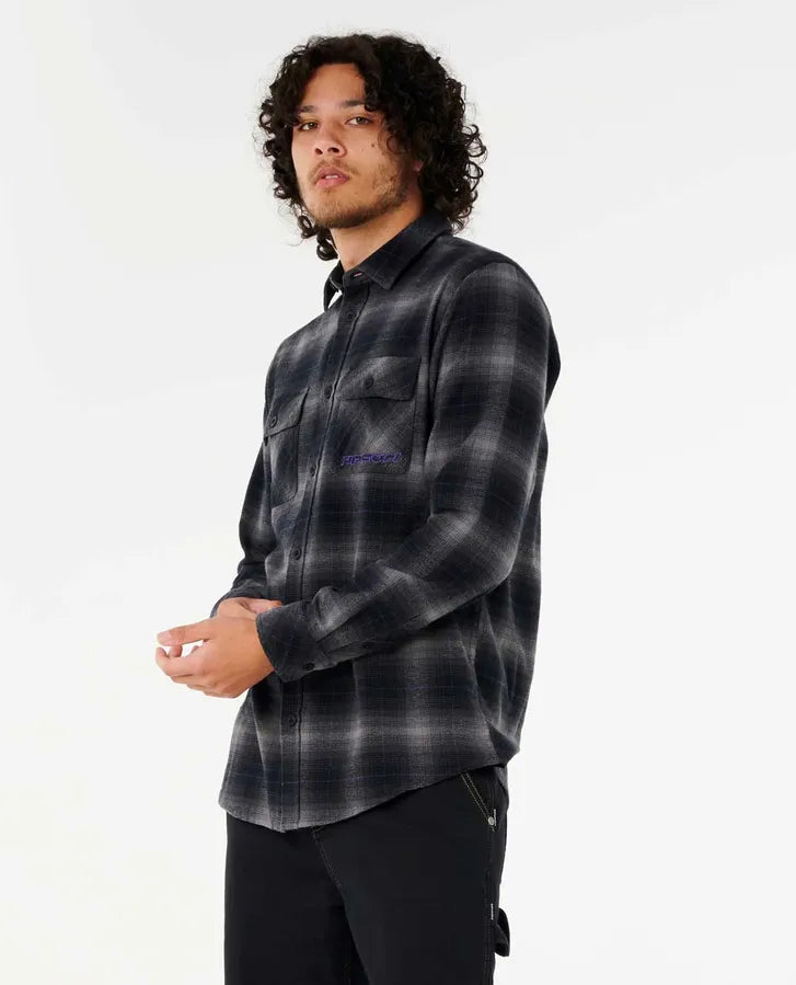 RIP CURL SUPER COMPUTER FLANNEL - BLACK