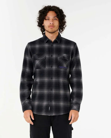 RIP CURL SUPER COMPUTER FLANNEL - BLACK
