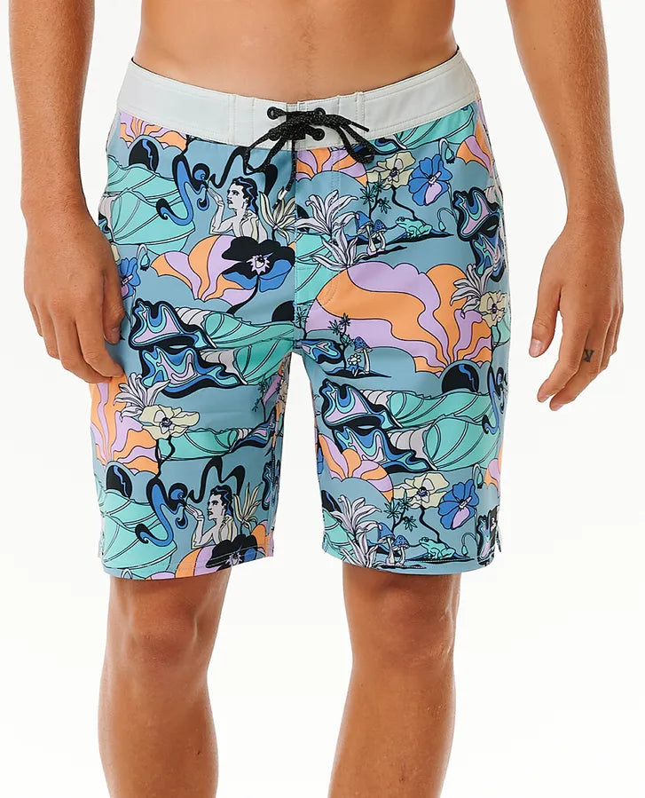 RIP CURL MIRAGE POSTCARDS 19" BOARDSHORTS - DUSTY BLUE