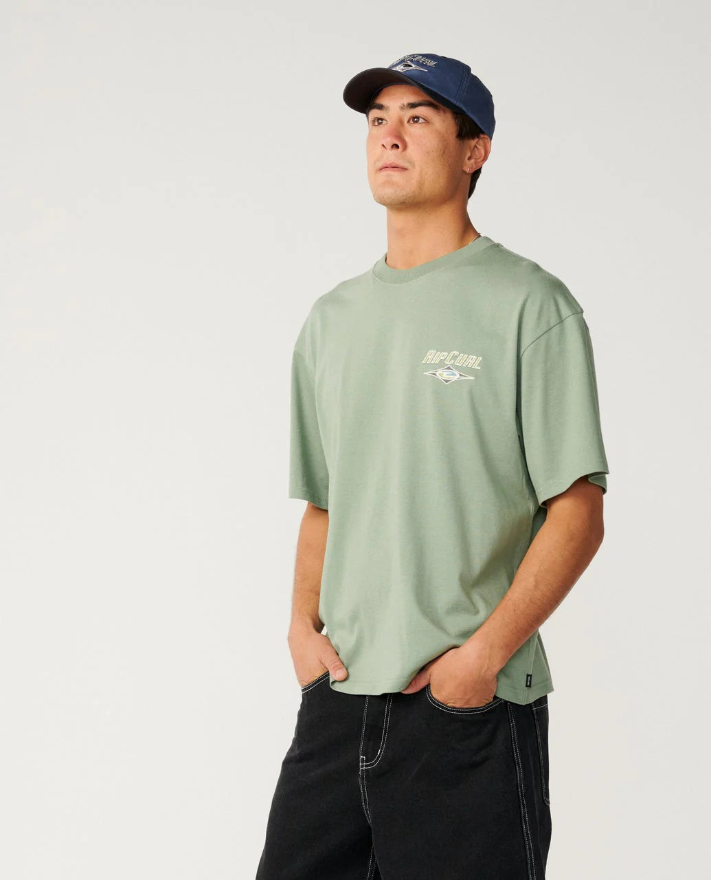 RIP CURL HERITAGE ICON TEE - SAGE