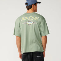 RIP CURL HERITAGE ICON TEE - SAGE