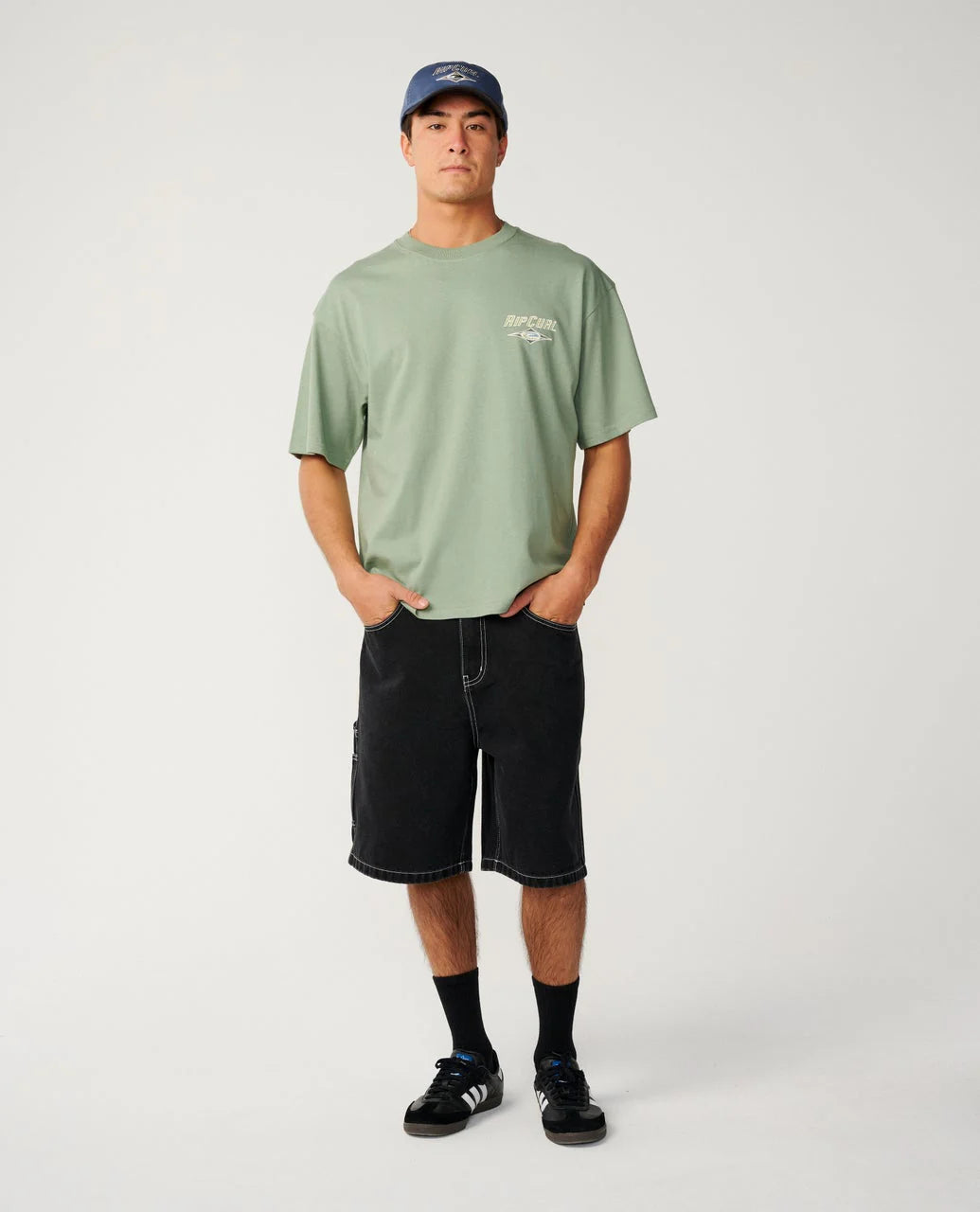 RIP CURL HERITAGE ICON TEE - SAGE