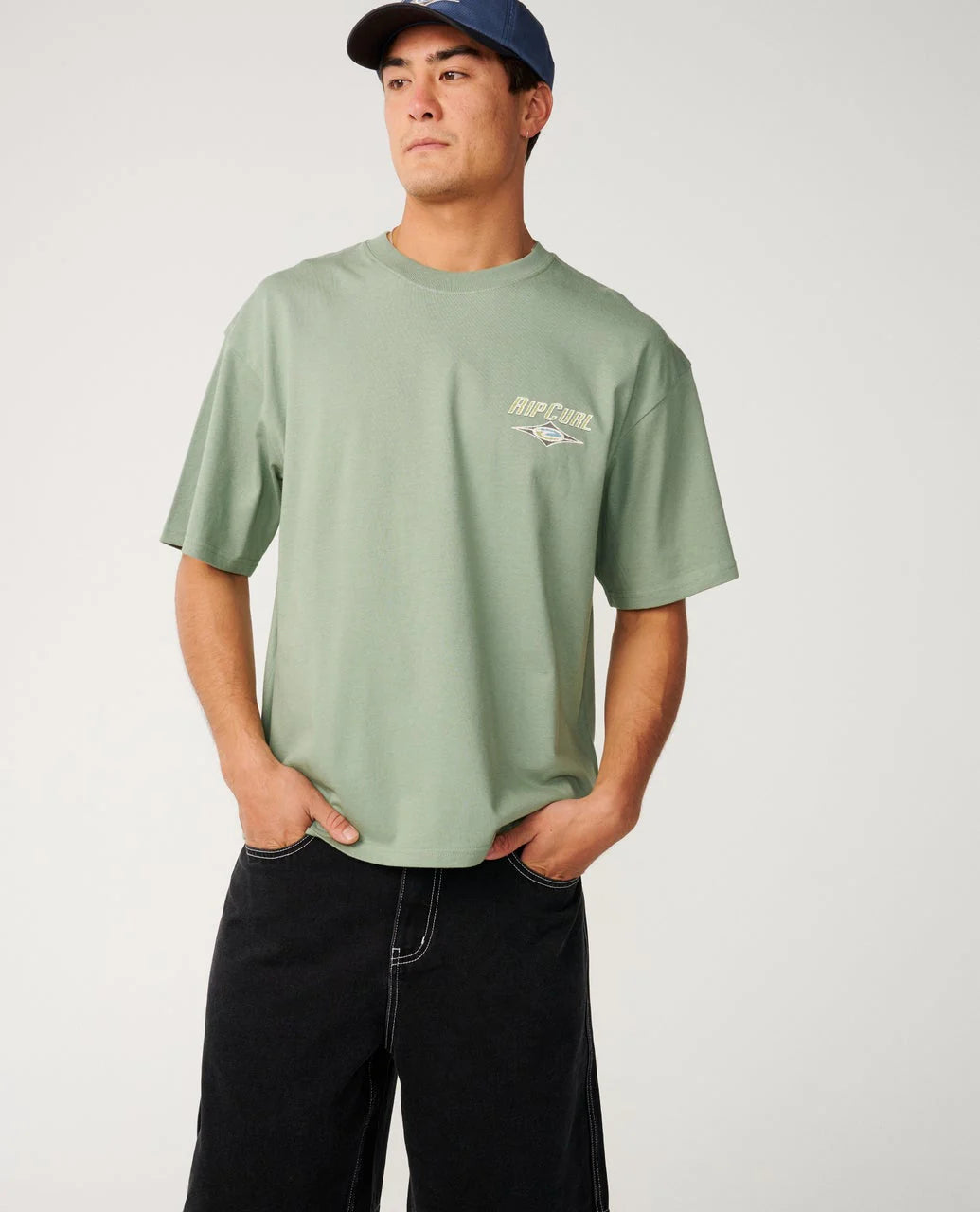 RIP CURL HERITAGE ICON TEE - SAGE